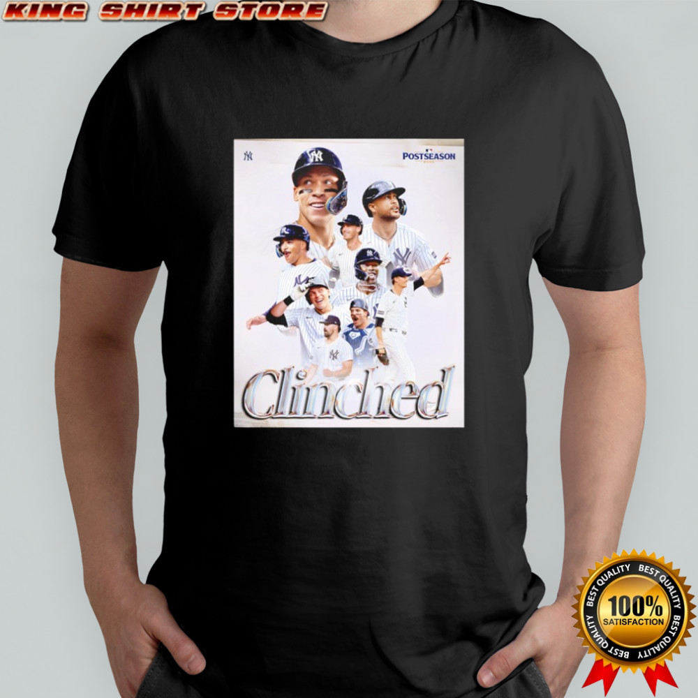Clinched New York Yankees MLB Baseball Legend Postseason poster shirt