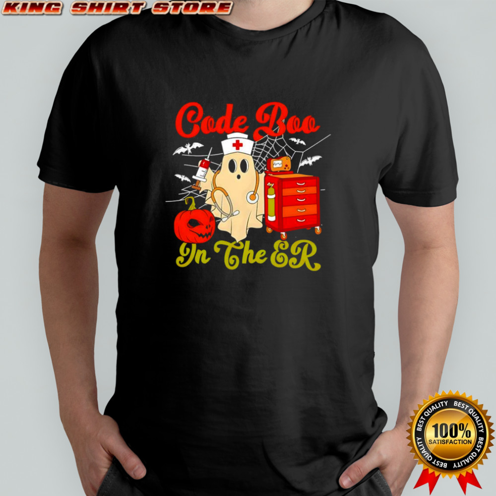 Code Boo In The Er Nurse Halloween Horror shirt