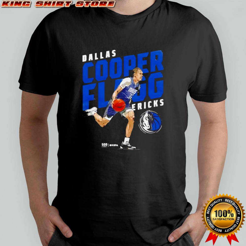 Cooper Flagg Dallas Mavericks logo signature graphic shirt