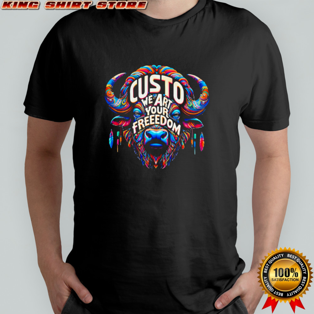 Custo We Art Your Freedom Colorful Buffalo shirt