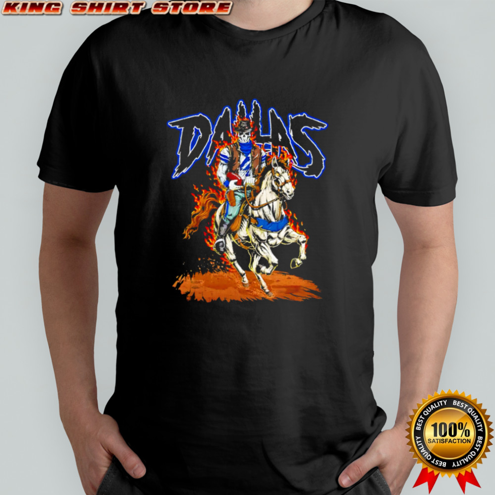 Dallas Cowboys Skeleton Cowboy Riding a Horse shirt