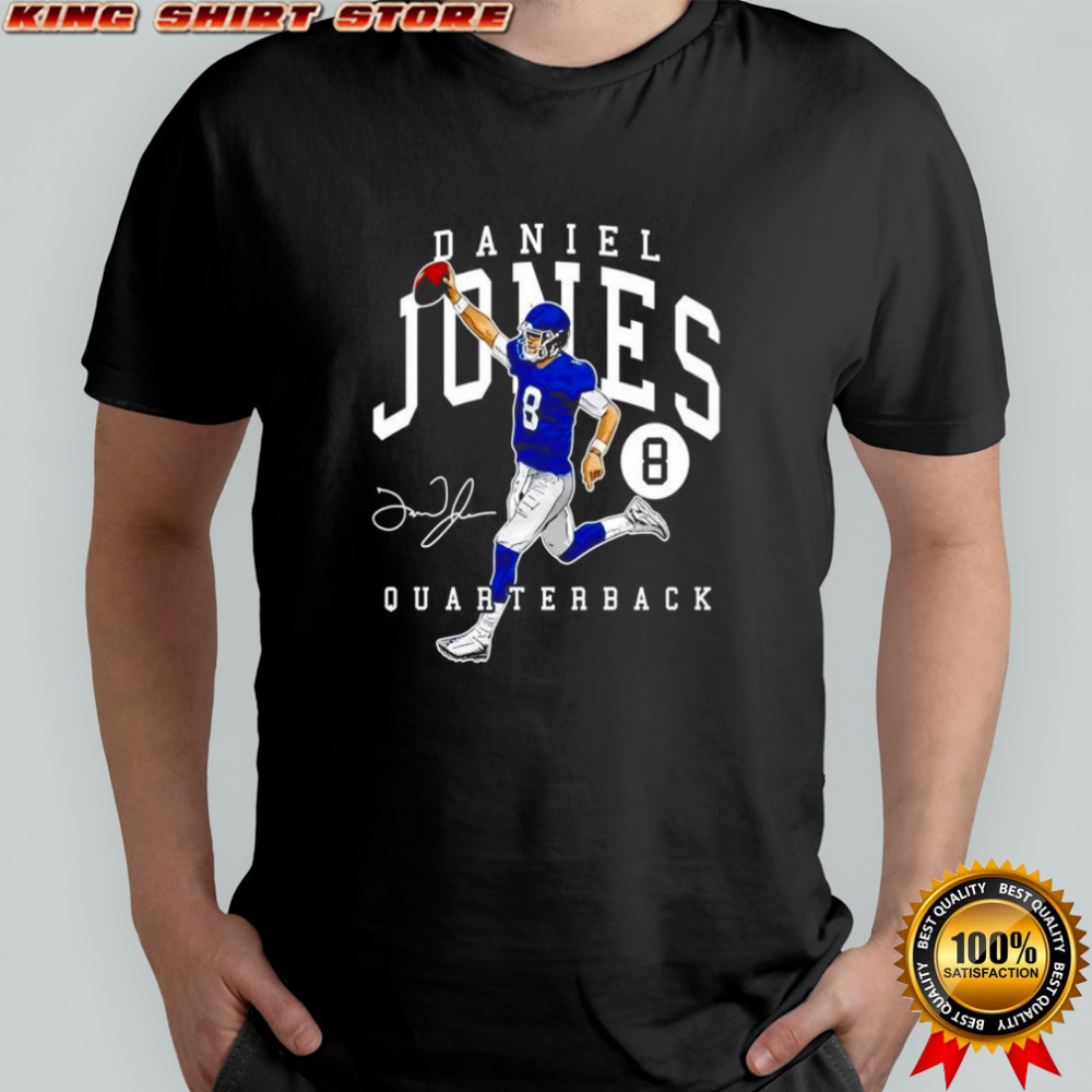Daniel Jones football player quaterback number 8 signature graphic shirt