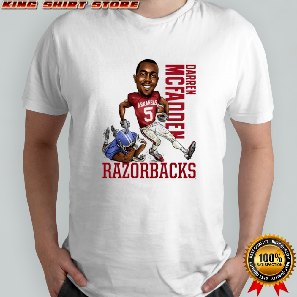 Darren McFadden Arkansas Razorbacks baseball caricature shirt