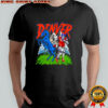 Denver Broncos Skeleton Running with Blue Horse shirt