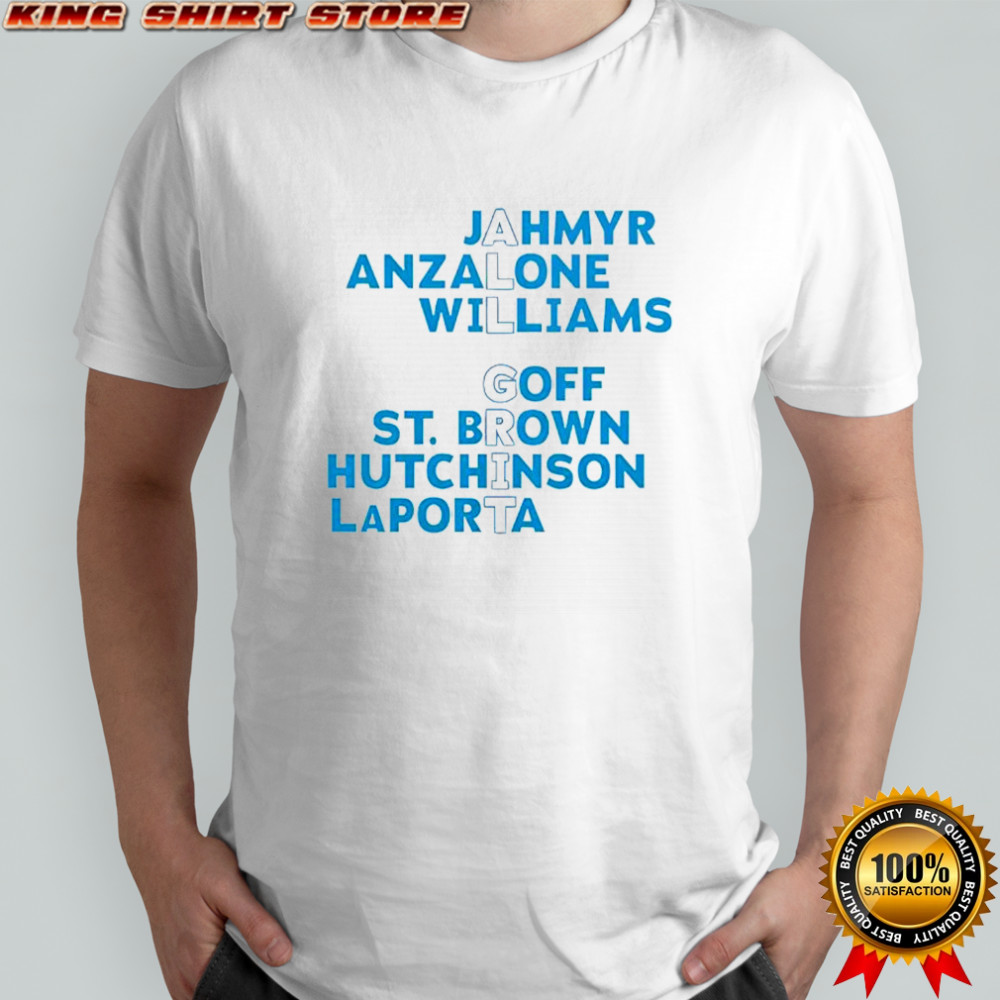 Detroit Lions all grit football player names shirt