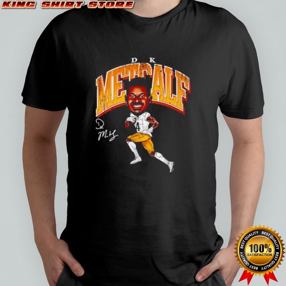 DK Metcalf cartoon football player graphic shirt