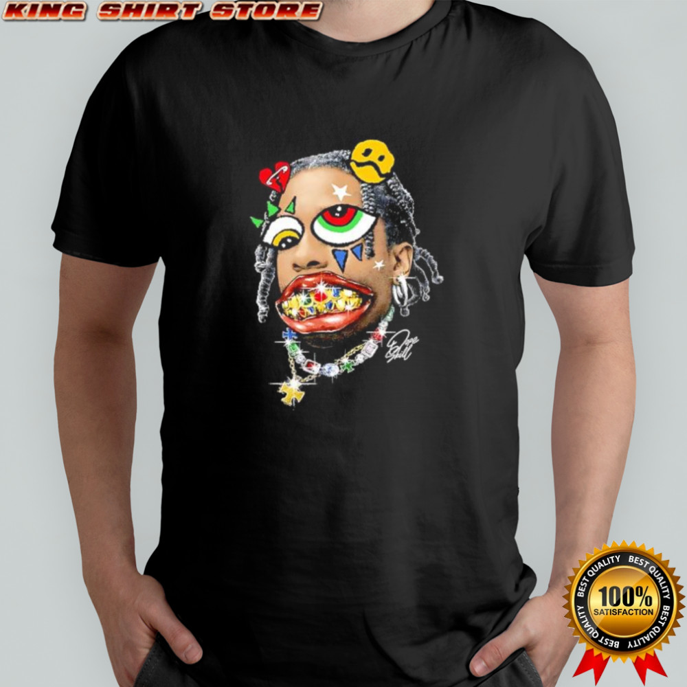 Dope Skill Cartoon Face with Gold Grills shirt