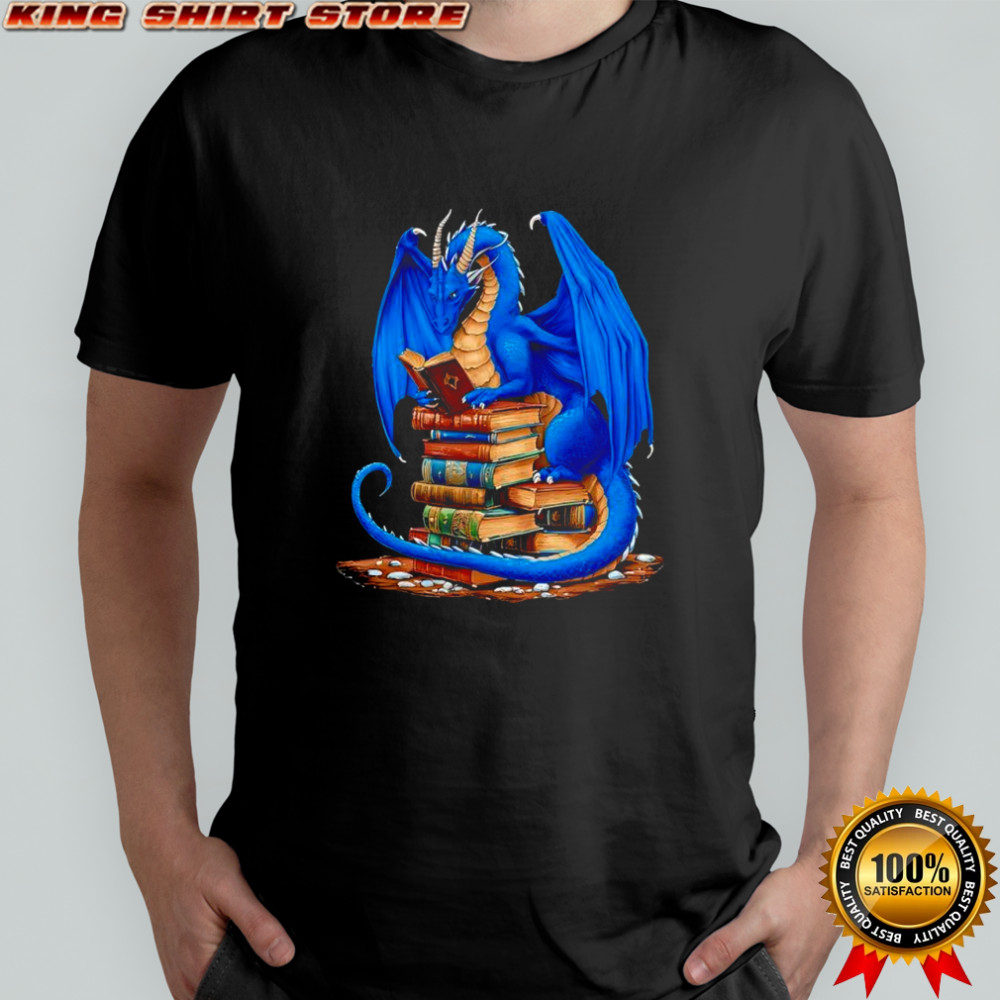 Dragon lover bookworm reading books shirt
