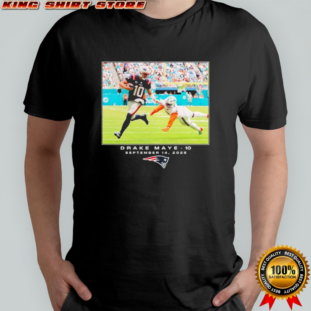 Drake Maye New England Patriots NFL Flash Features Week 2 September 14 2025 T-Shirt