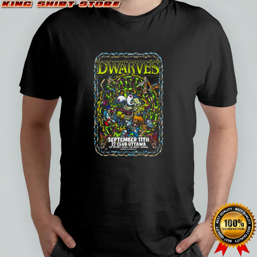 Dwarves The 27 Club In Ottawa Canada Sep 11 2025 Tour T-Shirt Dwarves The 27 Club In Ottawa Canada Sep 11 2025 Tour T-Shirt