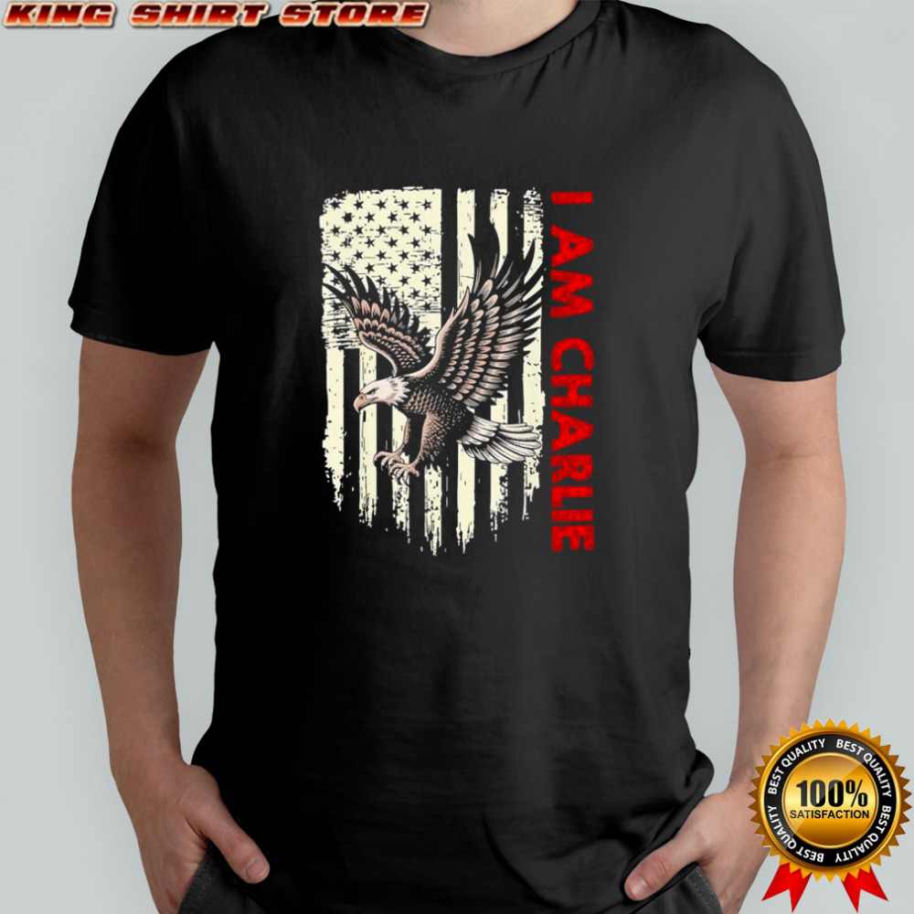 Eagle I am Charlie America flag shirt