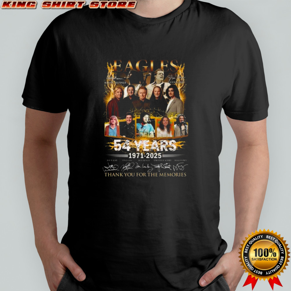 Eagles Band 1971-2025 Celebrating 54 Years Of Memories Signature Shirt