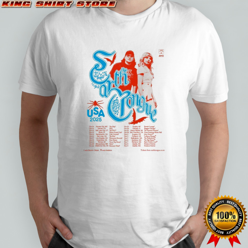 Earth Tongue USA 2025 Tour Dates T-Shirt