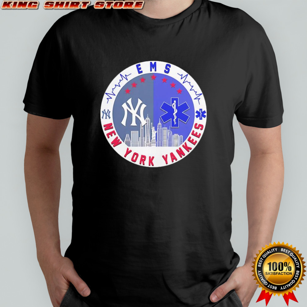 Emergency Medical Services EMS symbol vs New York Yankees logo shirt