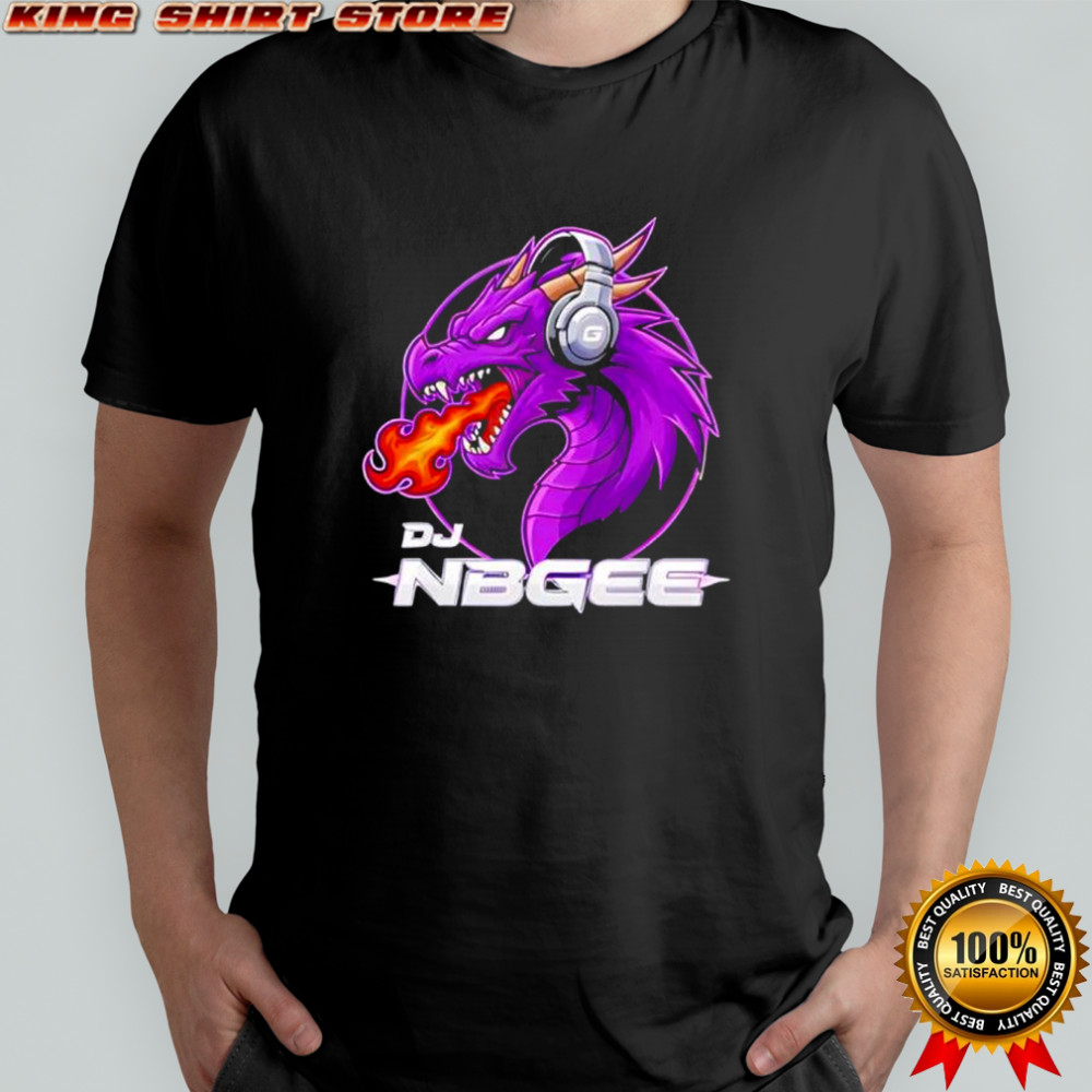 Fire Breathing Dragon with Headphones shirt
