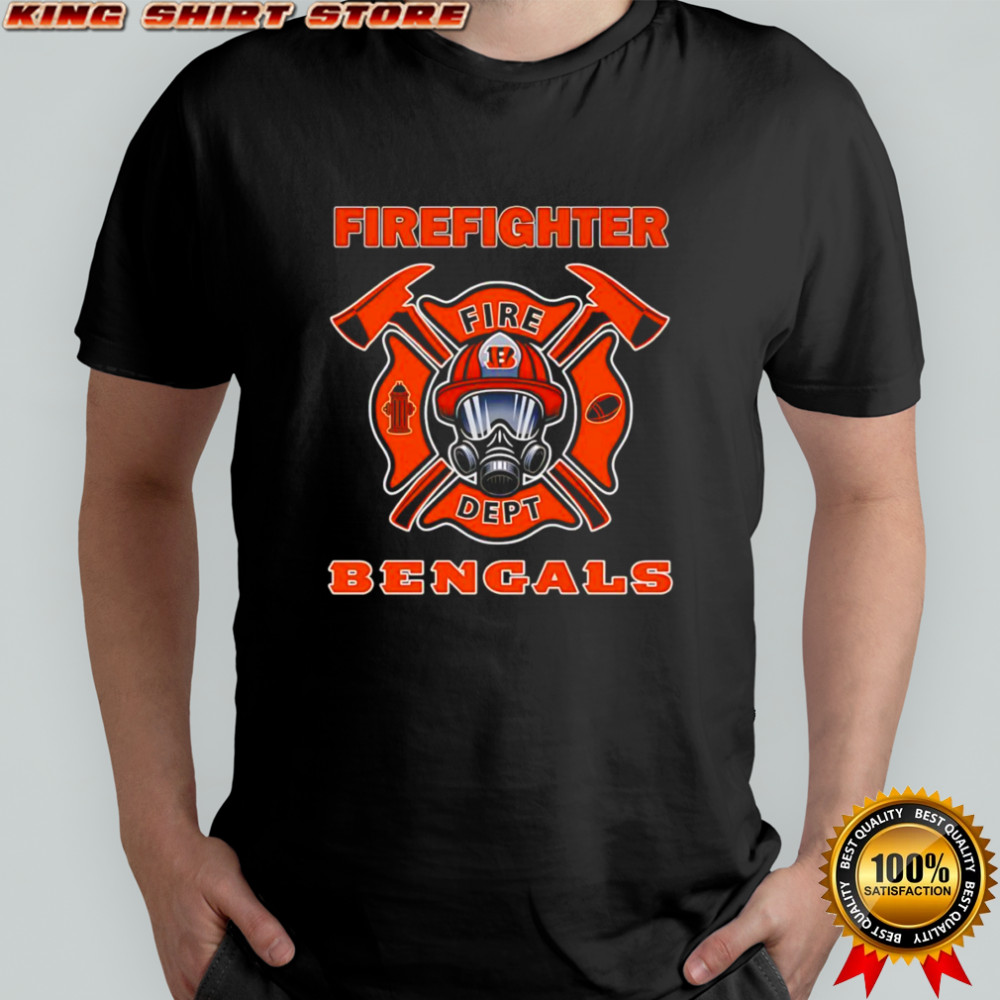 Firefighter fire dept Cincinnati Bengals shirt