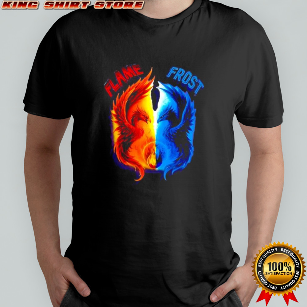 Flame and Frost Yin Yang Phoenix Dragon shirt