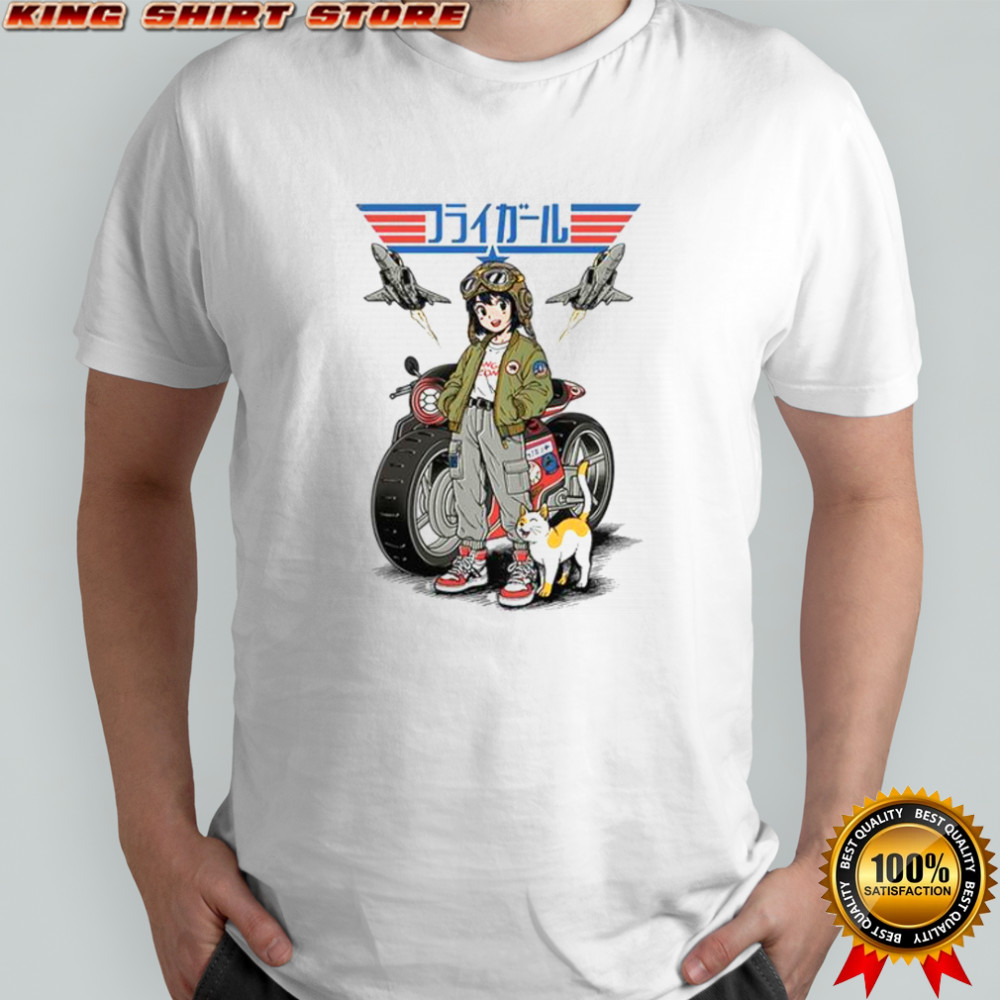 Fly Girl Anime Style T-Shirt