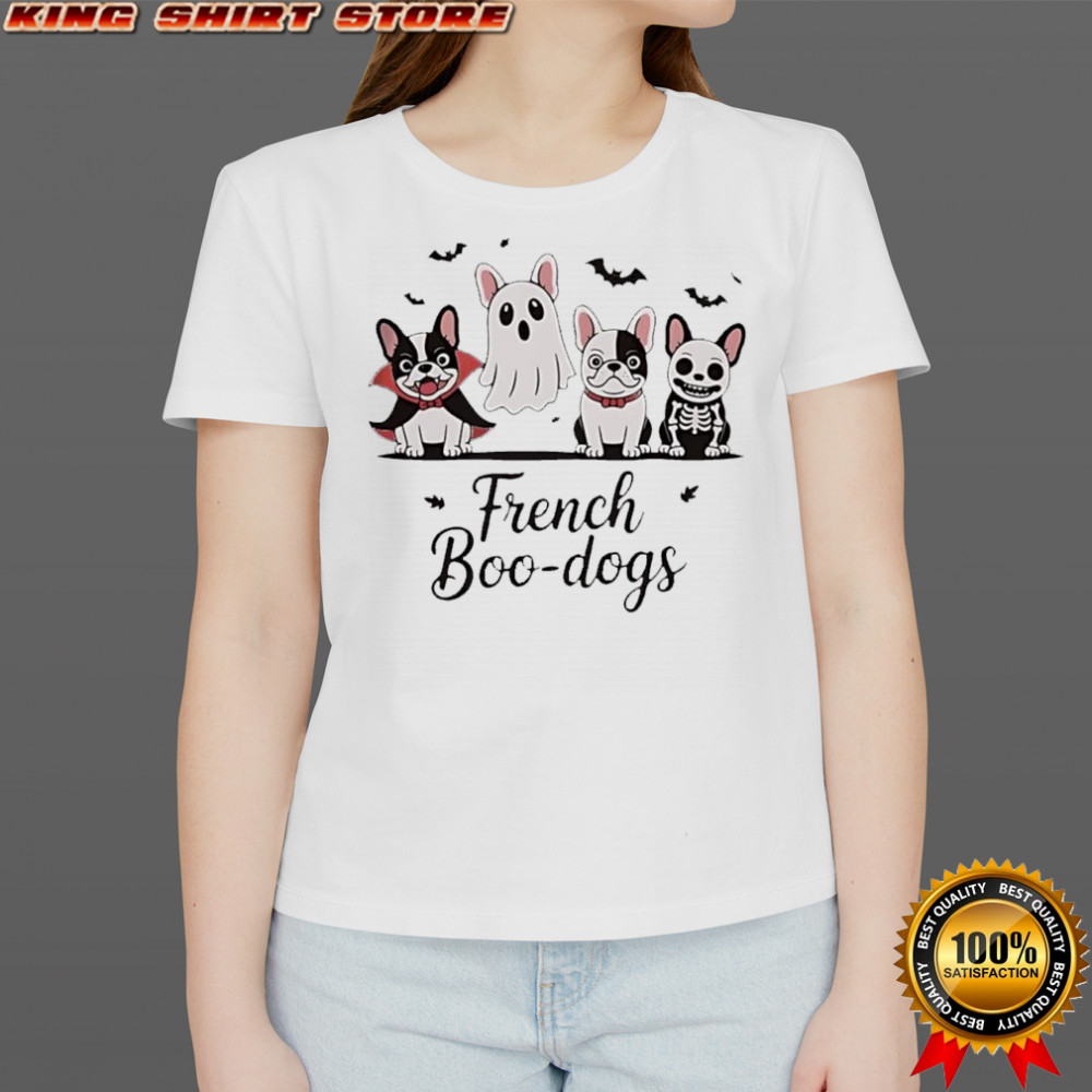 French Boo dogs ghost Halloween shirt