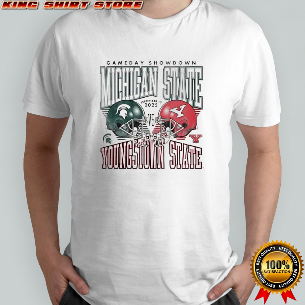 Gameday Showdown Michigan State Spartans vs Youngstown State Penguins football 2025 shirt