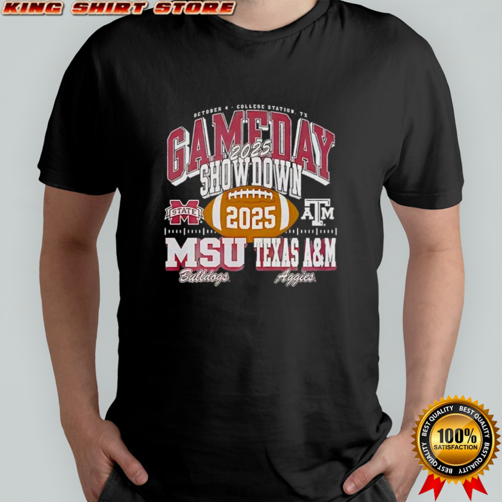 Gameday showdown Mississippi State Bulldogs vs Texas A&M Aggies 2025 shirt
