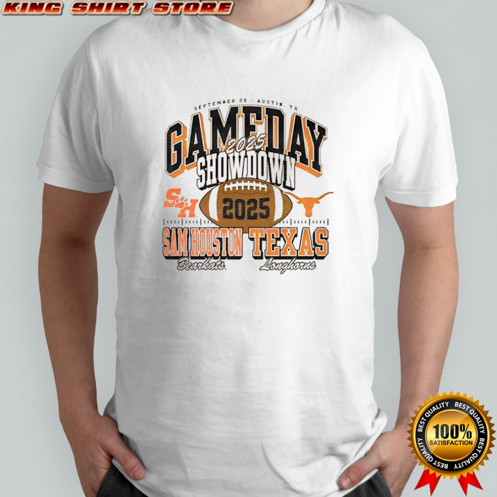 Gameday Showdown Sam Houston State Bearkats and Texas Longhorns football 2025 vintage shirt