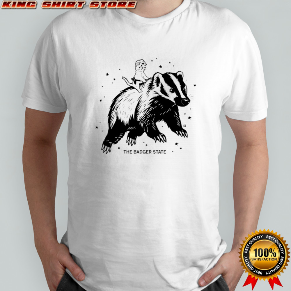 Gary riding badger state shirt