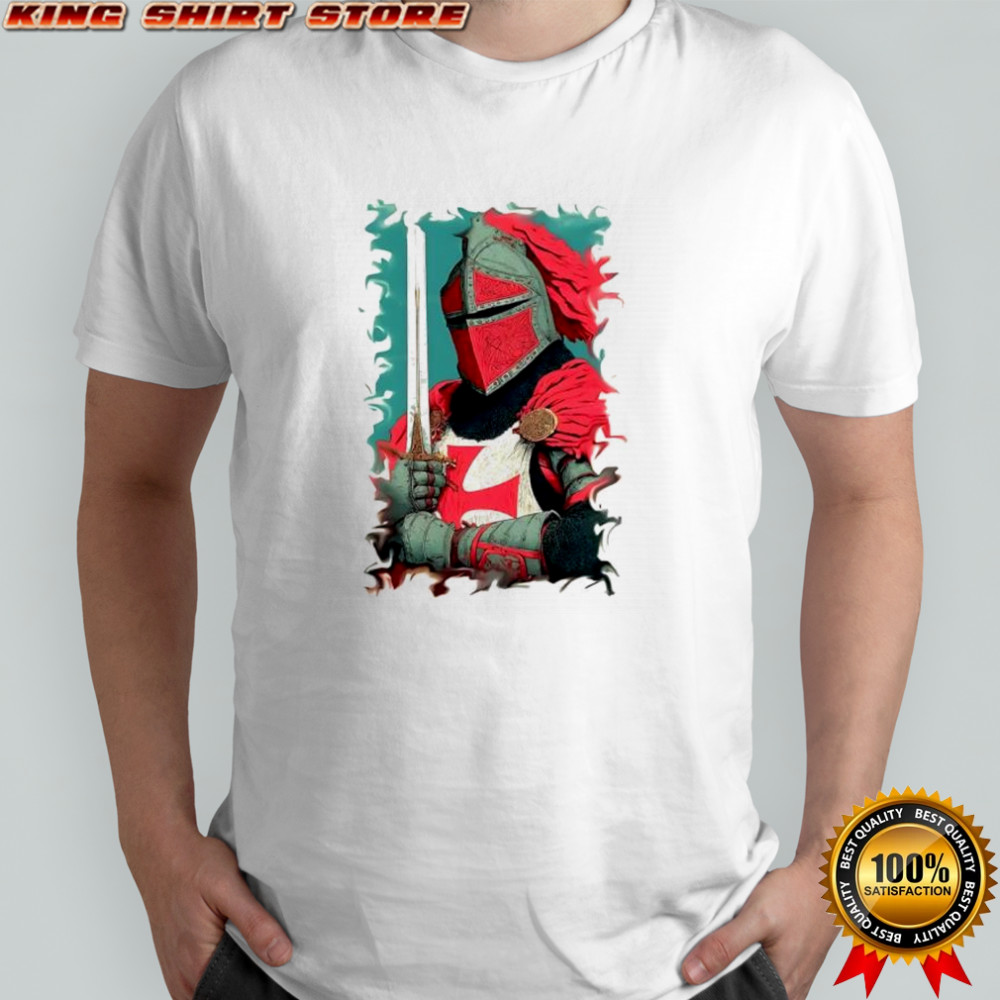God’s soldier ancient knight with sword retro shirt
