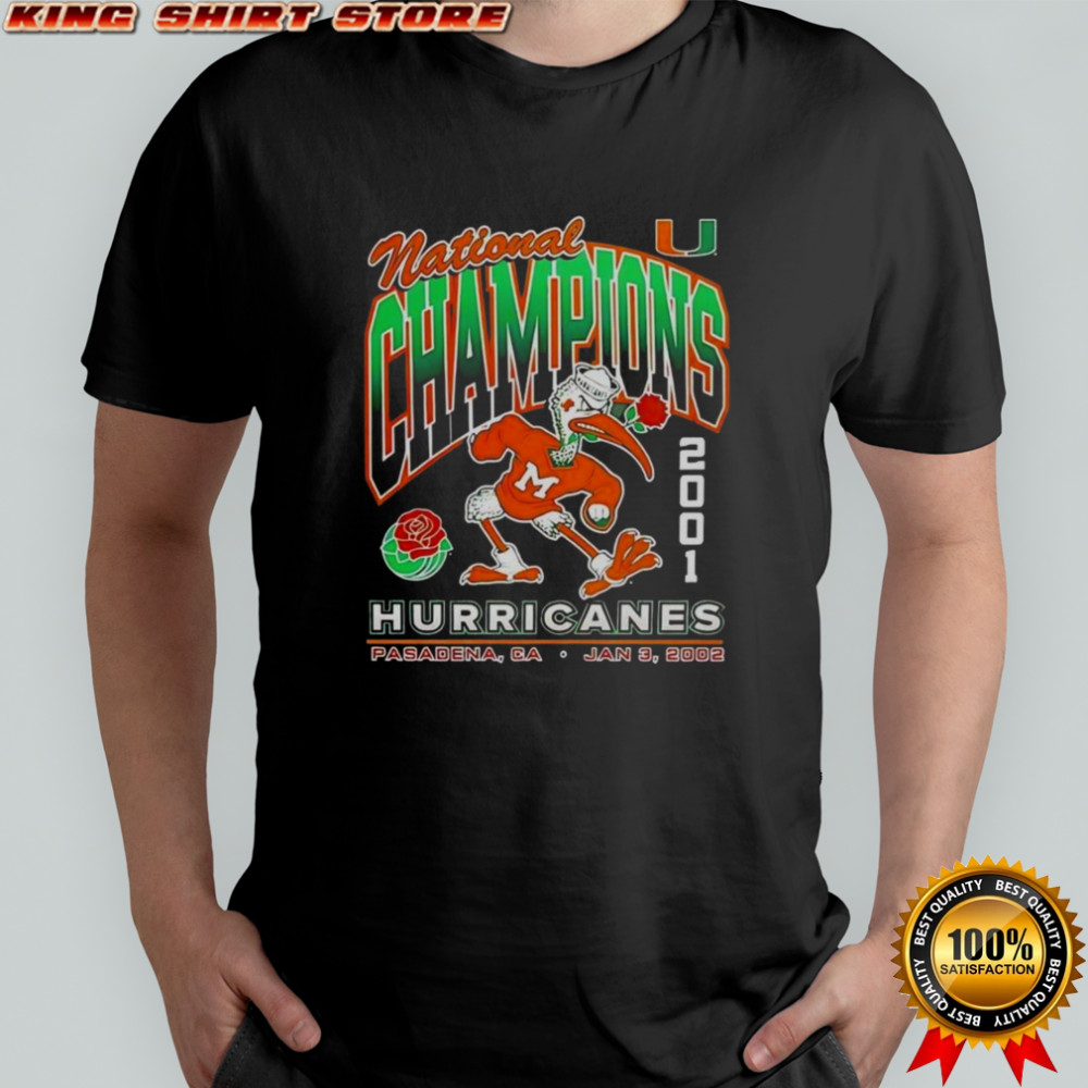 Good National Champions 2001 Miami Hurricanes Mascot T-Shirt