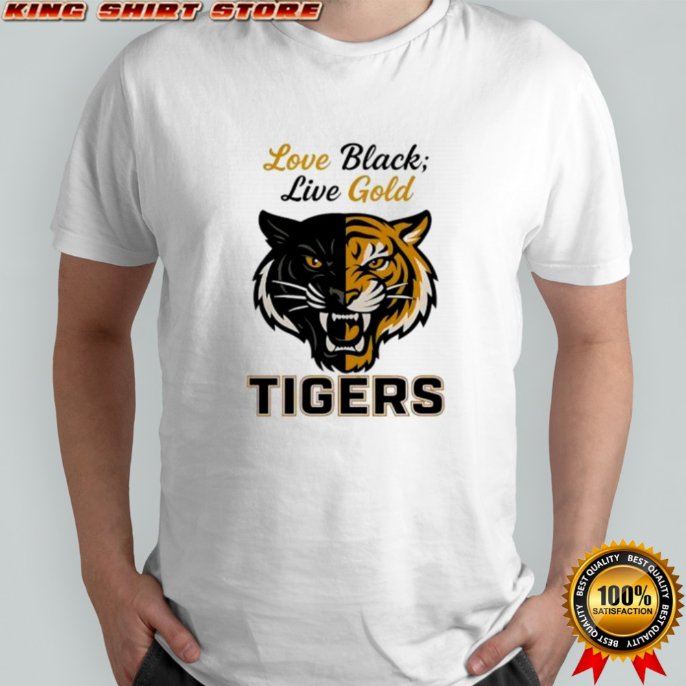 Grambling Tigers Football love black live gold shirt