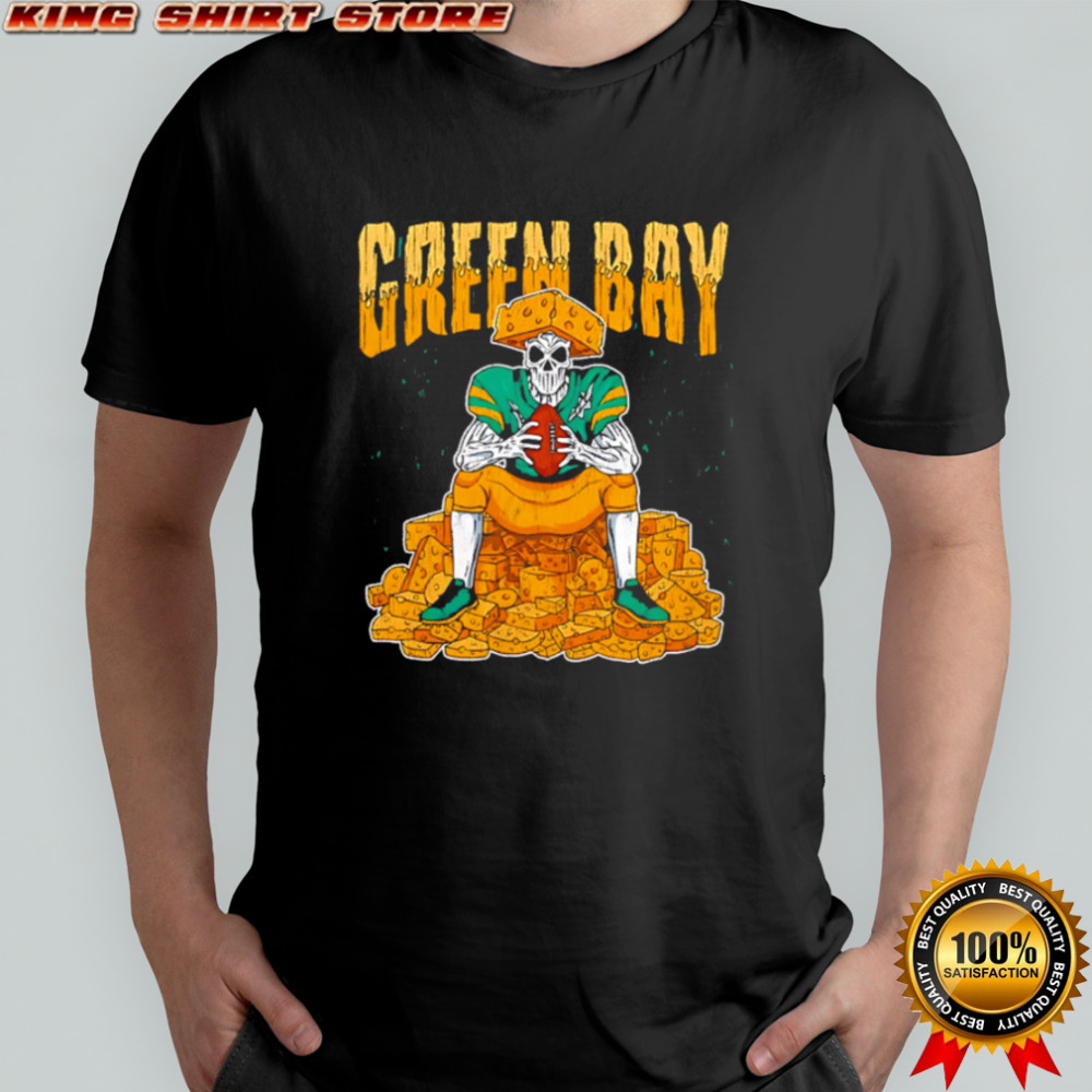 Green Bay Packers Skeleton on a Cheese Pile shirt