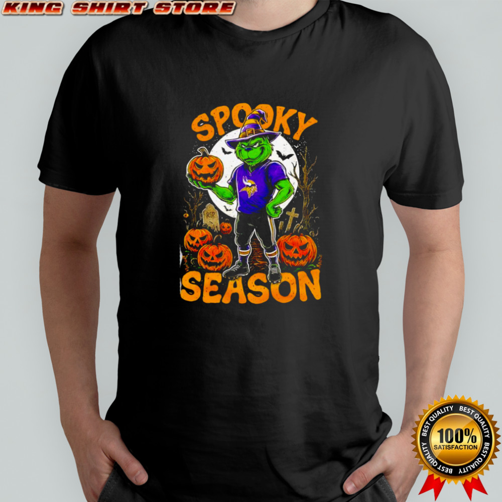Grinch Minnesota Vikings NFL Spooky Season Halloween shirt
