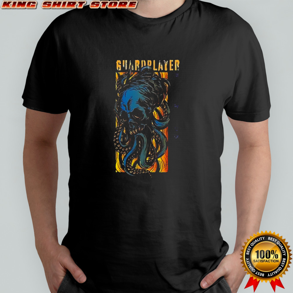 Guardplayer Blue Octopus Tentacle Skull retro shirt