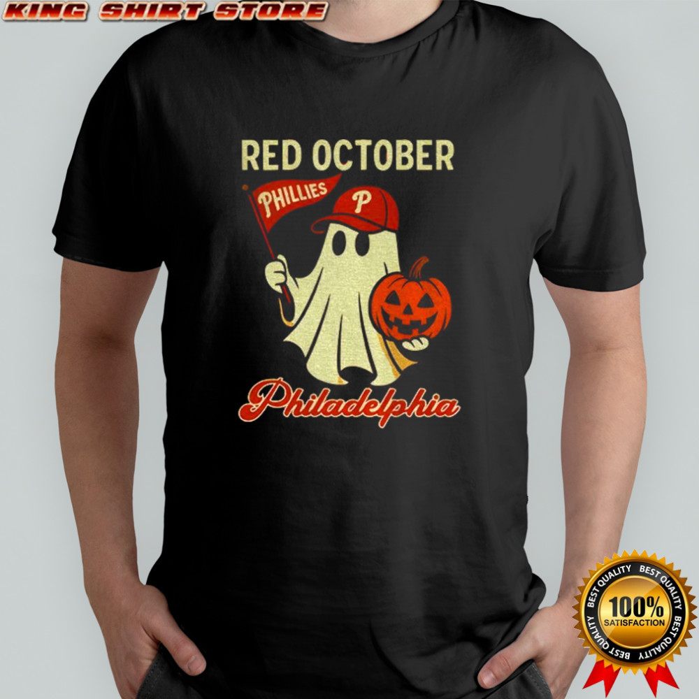 Halloween Ghost Phillies Red October Philadelphia shirt