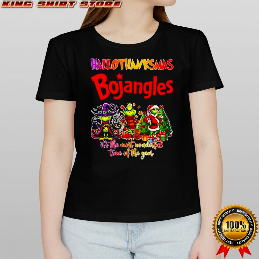 Happy Hallothanksmas Bojangles x Grinch it’s the most wonderful time of the year shirt