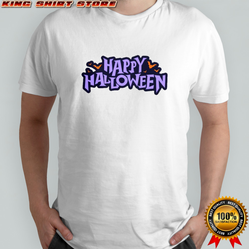Happy Halloween Spooky Bats Graphic T-Shirt