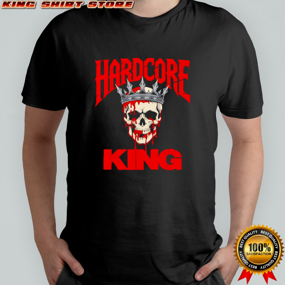 Hardcore King Bloody Skull With Crown Gothic shirt