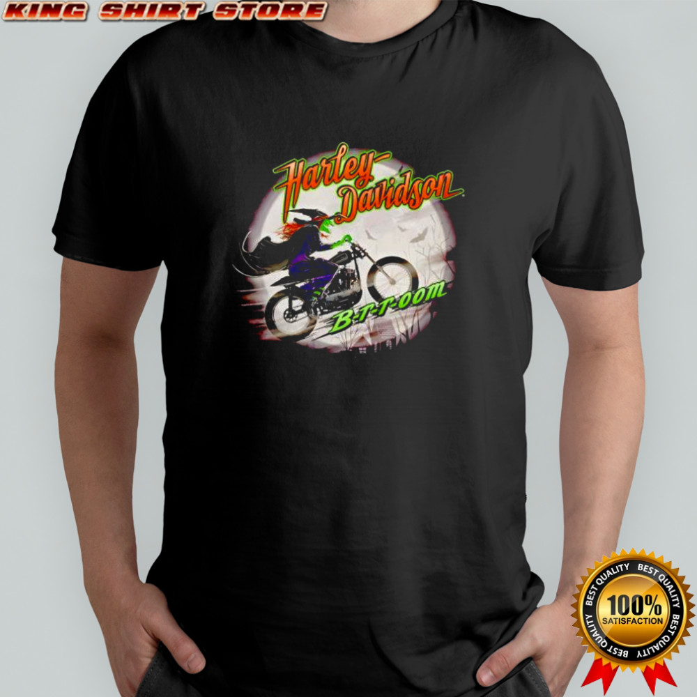 Harley Davidson Brroom Skeleton Rider Halloween shirt