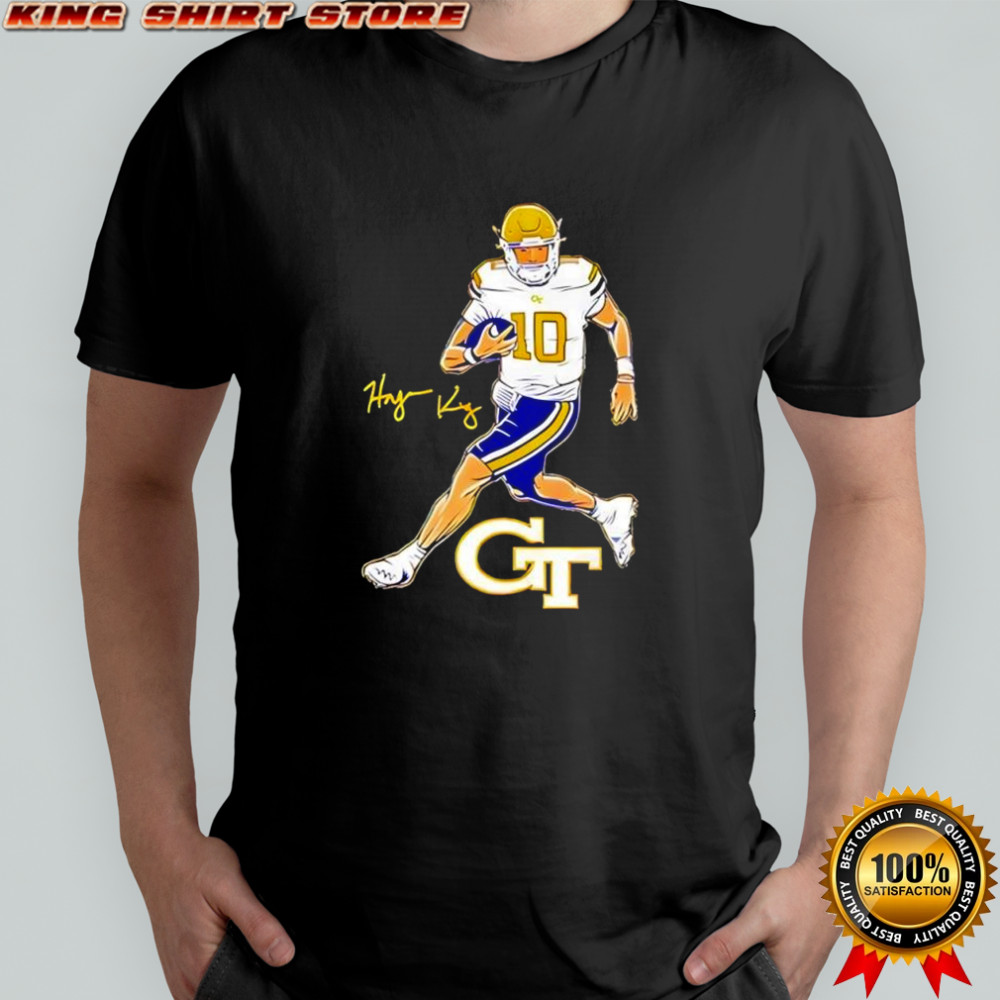 Haynes King Georgia Tech Yellow Jackets signature Superstar pose shirt
