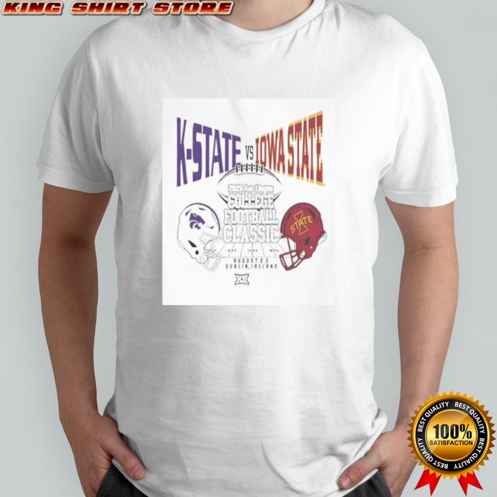 Hot K-State Vs Iowa State 2025 Aer Lingus College Football Classic Helmet T-Shirt