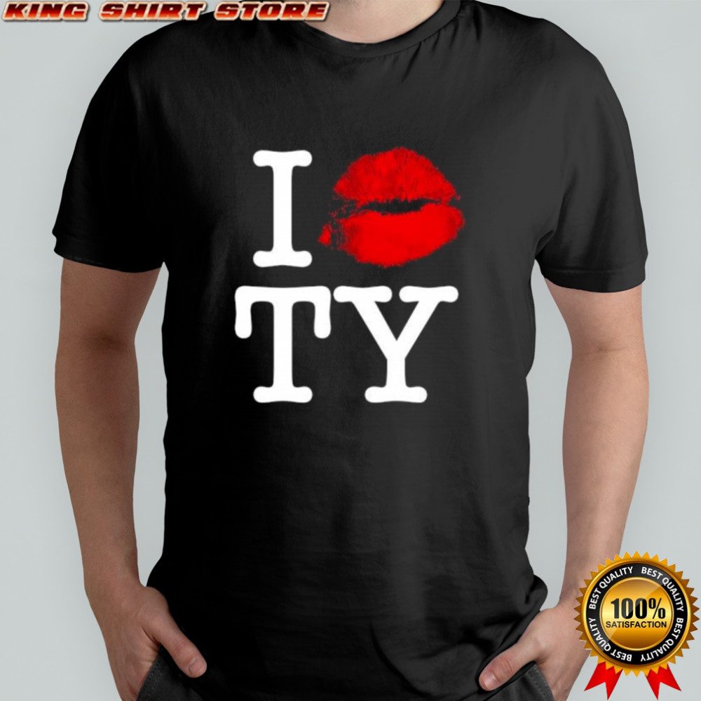 I Lips Red TY Lipstick shirt