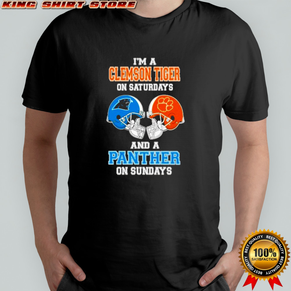 I’m A Clemson Tigers On Saturdays And A Carolina Panthers On Sundays Helmet 2025 Shirt I’m A Clemson Tigers On Saturdays And A Carolina Panthers On Sundays Helmet 2025 Shirt