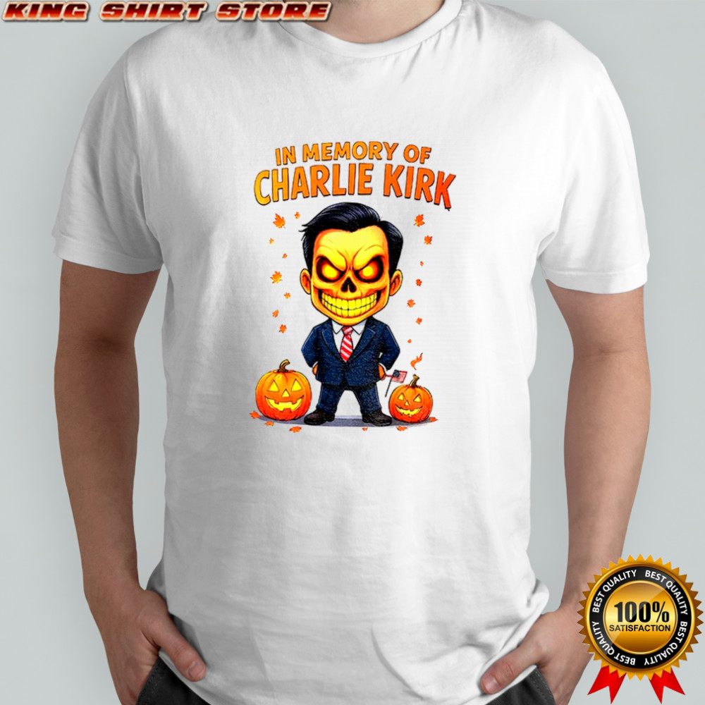 In memory of Charlie Kirk pumpkin spooky season Happy Halloween 2025 political shirt