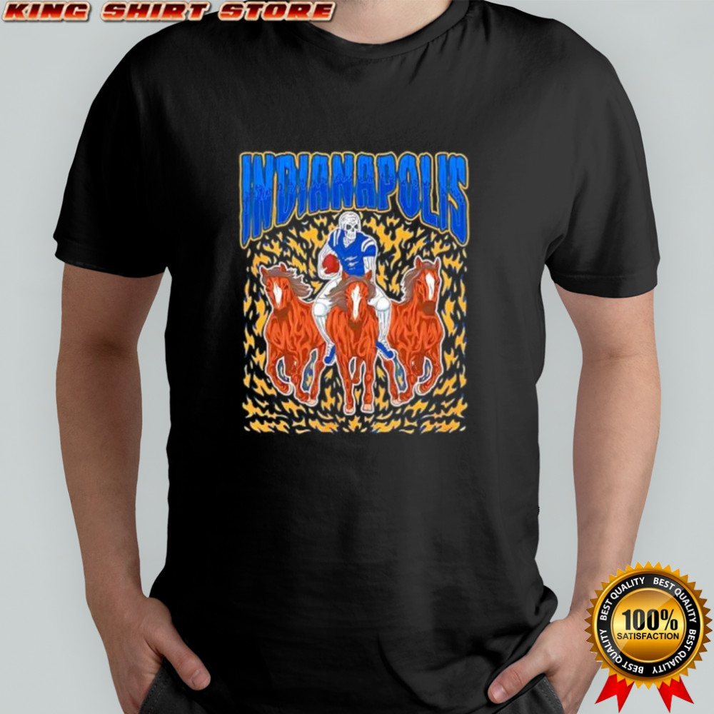 Indianapolis Colts Skeleton Player Riding Horses shirt