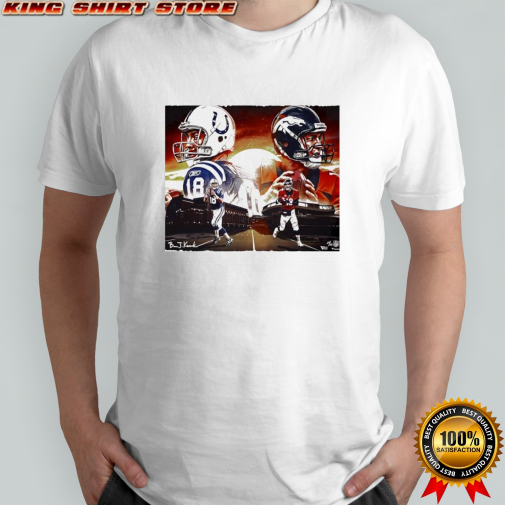 Indianapolis Colts vs Denver Broncos NLF Peyton Manning graphic shirt