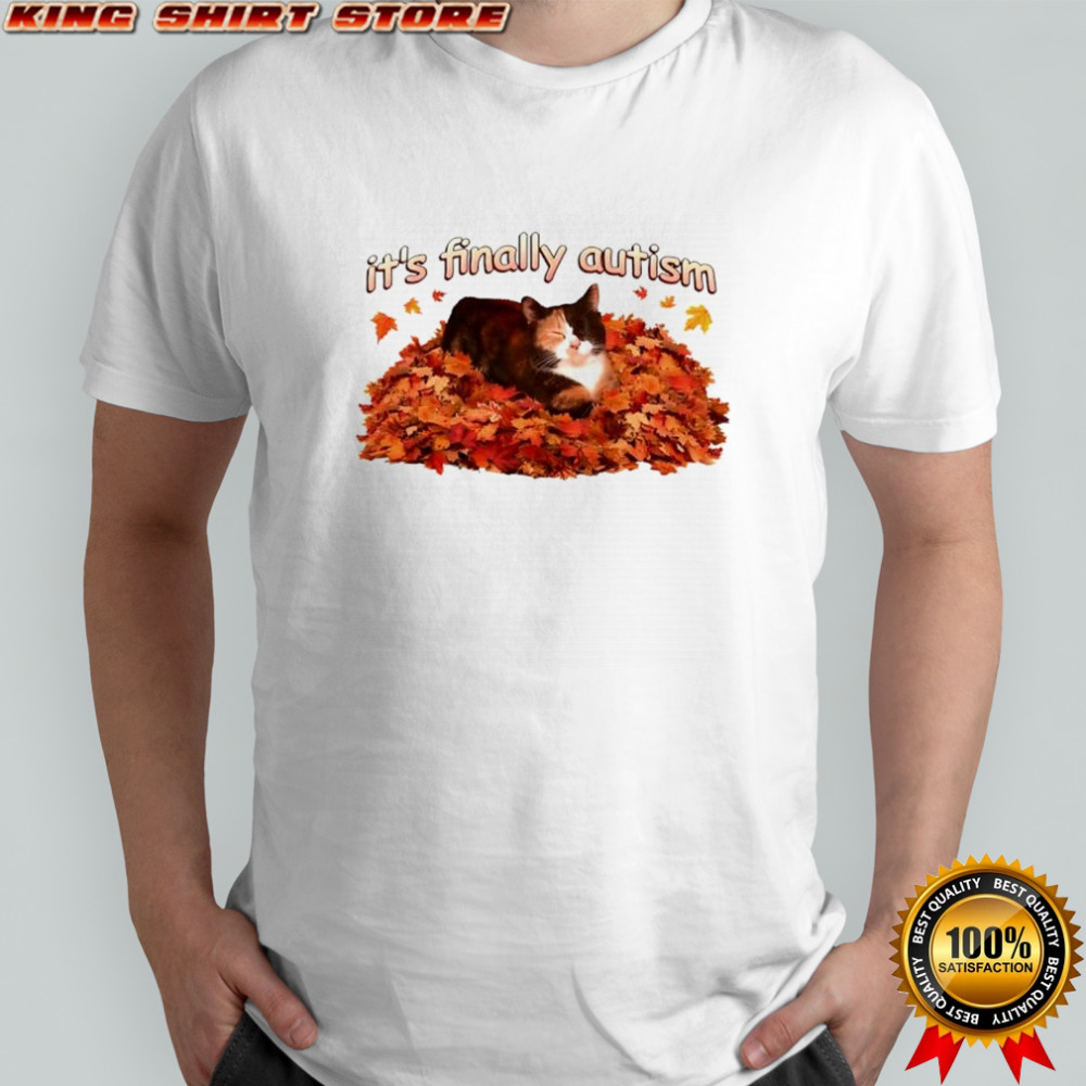 It’s finally autism autumn cat shirt