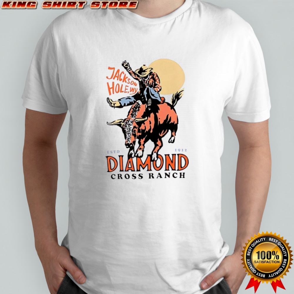 Jackson Hole WY Diamond Cross Ranch Estd 1912 Cowboy shirt