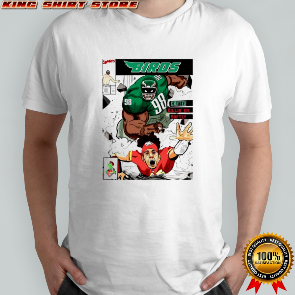 Jalen Carter Philadelphia football smash comic style shirt