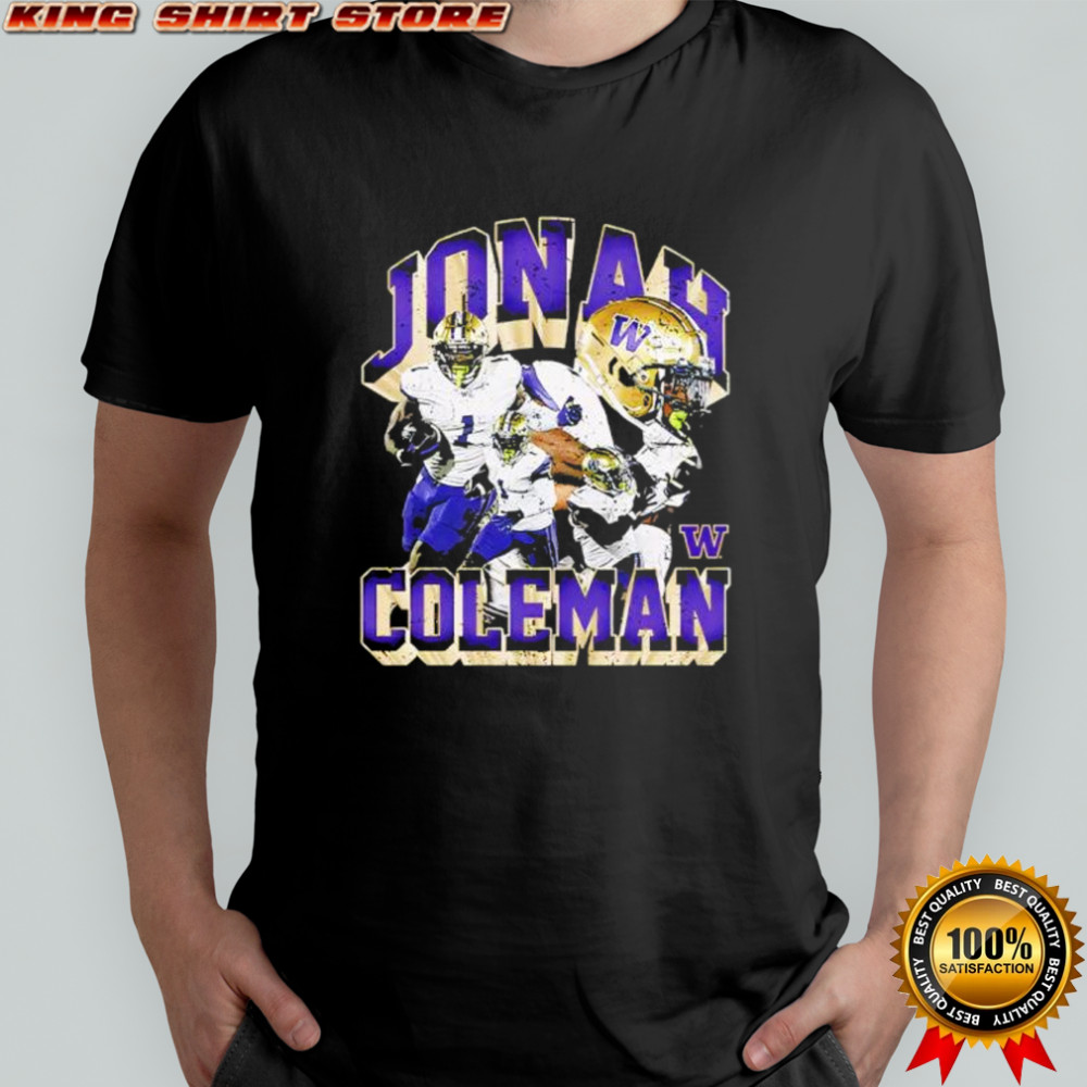 Jonah Coleman Washington Huskies Unisex NIL Collage graphic shirt