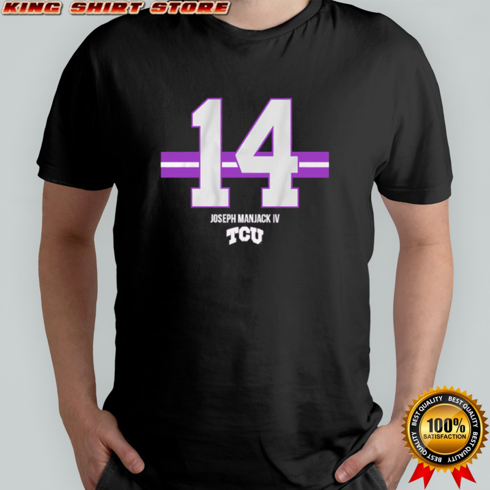 Joseph Manjack IV 14 Stripe TCU Football shirt